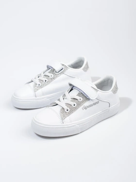 White Sparkle Sneakers for Kids