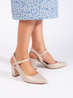 Chic Beige Heels Sergio Leone