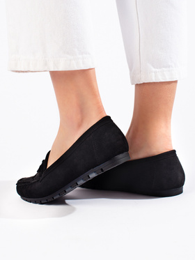 Suede Black Loafers