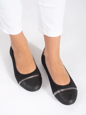 Chic Black Faux Leather Flats