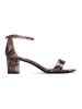 Snakeprint Heel Sandals