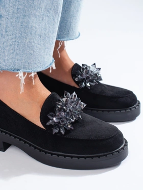 Black Suede Loafers by Potocki