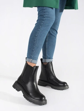 Black Chelsea Platform Boots