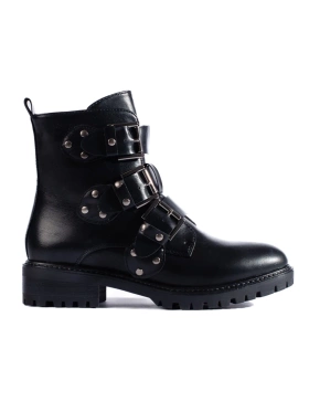 Cozy Black Buckle Boots