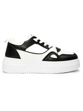 Black and White Platform Sneakers