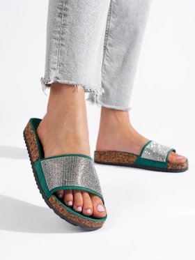 Sparkling Green Cork Sandals