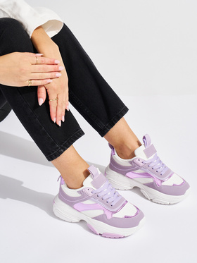 Lilac Sports Shoes with Chunky Soles