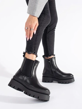 Black Platform Ankle Boots