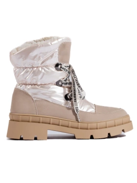 Cozy Beige Fur-Lined Snow Boots