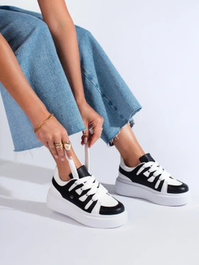 Chunky Black-and-White Sneakers