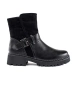 Black Ankle Boots with Decorative Buckle