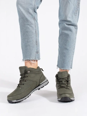 Cozy Green Trekking Boots