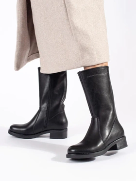 Black Leather Riding Boots by Sergio Leone