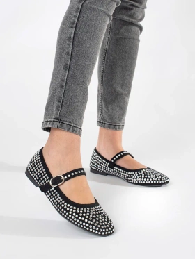 Black Studded Flats