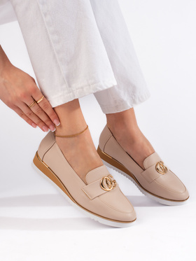 Chic Beige Slip-On Loafers