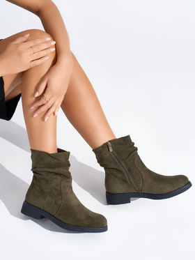 Deep Green Cowboy Ankle Boots