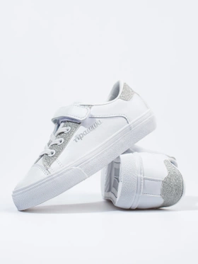 White Sparkle Sneakers for Kids