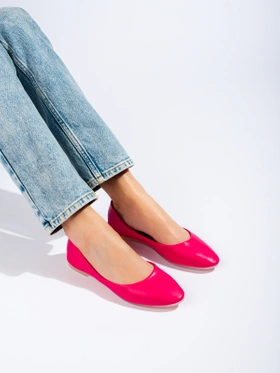 Pink Eco-Leather Ballet Flats