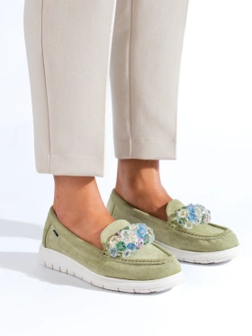 Green Platform Loafers