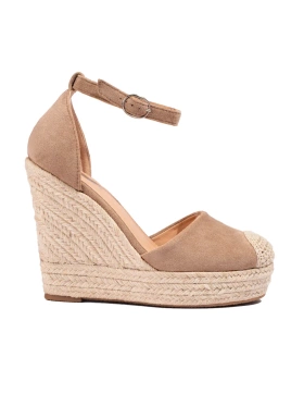 Stylish Beige Wedge Espadrilles