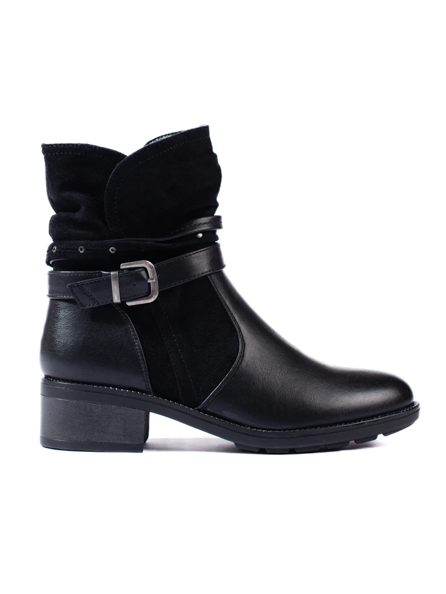 Women's ankle boots with a decorative strap