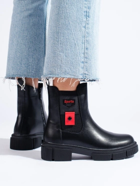 Black Platform Chelsea Boots