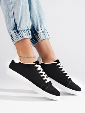 Black Suede Casual Sneakers