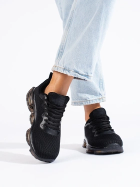 Women's sporty shoes on a rubber platform