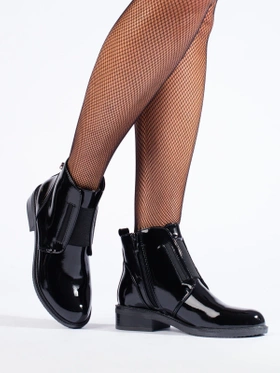 Chic flat heel ankle boots