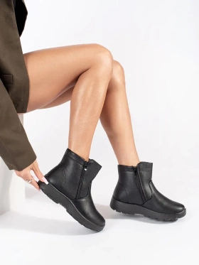 Black Cozy Lightweight Ankle Boots