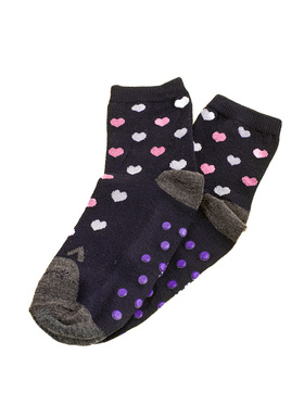 Navy Owl Non-Slip Socks