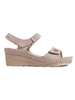 Beige Suede Wedge Sandals