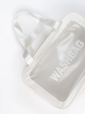 Clear White Toiletry Bag