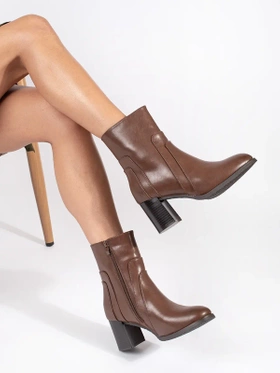 Sergio Leone Brown Leather Ankle Boots