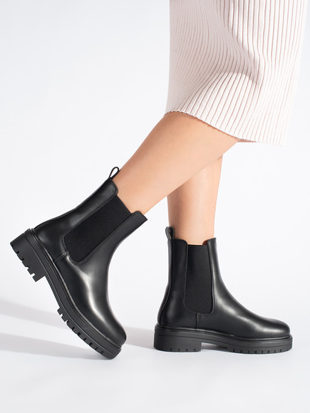 Chic Black Ankle Boots by Sergio Leone