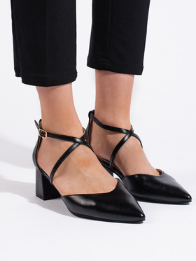 Sleek Black Pointed Sandals