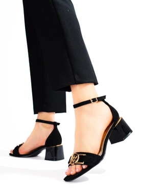 Chic Black Block Heel Sandals