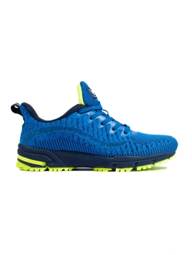 Blue DK Sneakers with Neon Soles