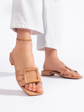 Classic Beige Chic Slides