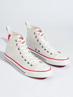 Ladies' High-Top Sneakers in White - BIG STAR JJ174066