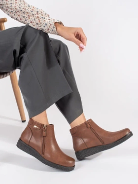 Warm & Cozy Brown Leather Ankle Boots by Sergio Leone