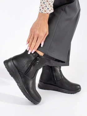 Cozy Black Warm Ankle Boots