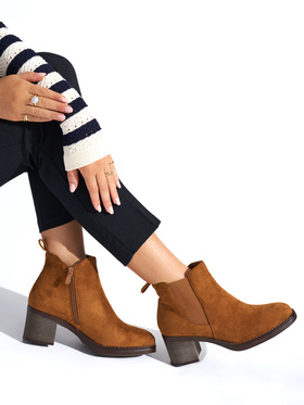 Classic Brown Block Heel Boots