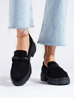 Suede Loafers in Black