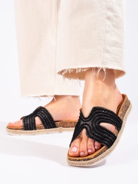 Comfy Black Slide Sandals by Potocki