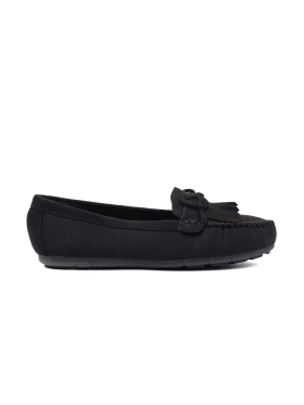 Black Loafers with Bow