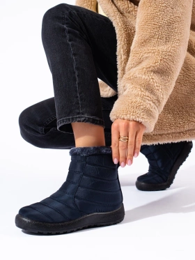 Comfy Navy Ankle Snow Boots by Potocki