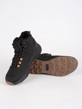 Black Lace-Up Trekking Boots