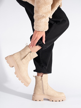 Warm and Cozy Beige Ankle Boots by Sergio Leone