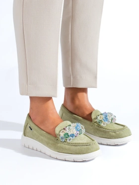 Green Platform Loafers